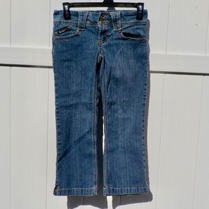 Rewind Stretch Denim Capri Jeans, Size 0